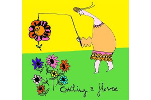 catching flowers art drawing mariska eyck illustration db 088 400×600 jpeg