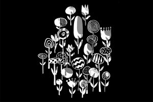 flowers bl and w db 097 16762 400×600