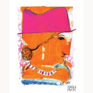 04 woman with hat met tekst INSTA M2406 art mariska eyck db 135